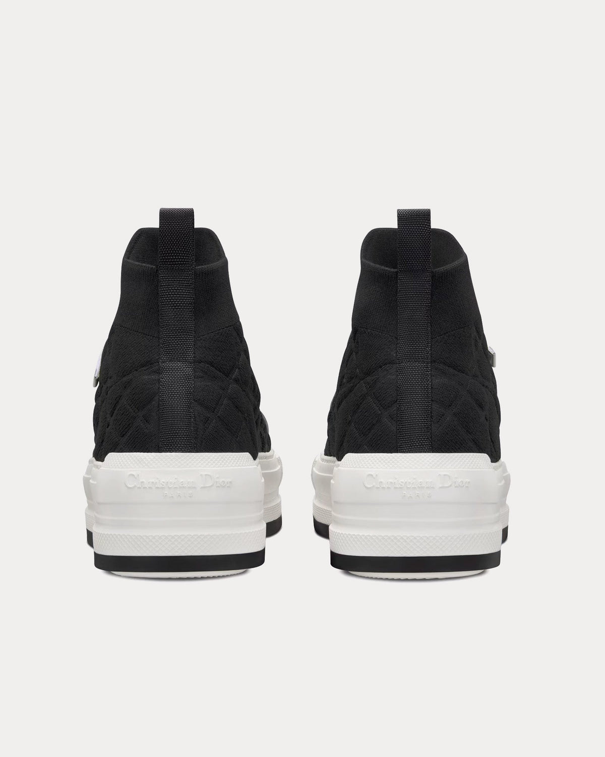 Walk'n'Dior Platform Black Macrocannage Technical Mesh High Top Sneakers