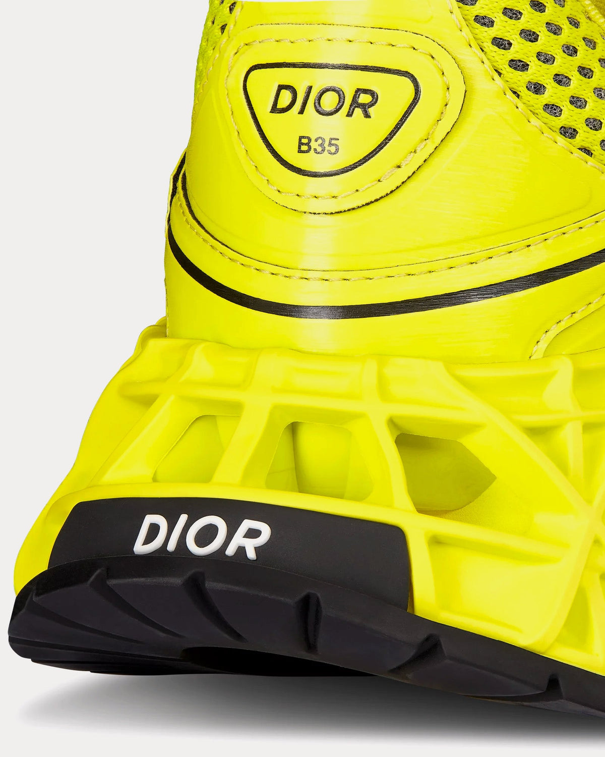 B35 NXXT Yellow Technical Fabric and Yellow Technical Mesh Low Top Sneakers