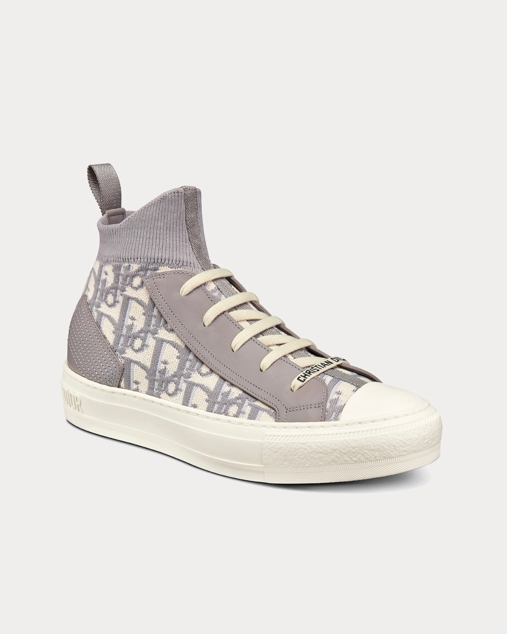 Walk'N'Dior Gray Dior Oblique Technical Mesh Low Top Sneakers