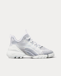 D-Connect Silver-Tone Laminated Mesh High Top Sneakers