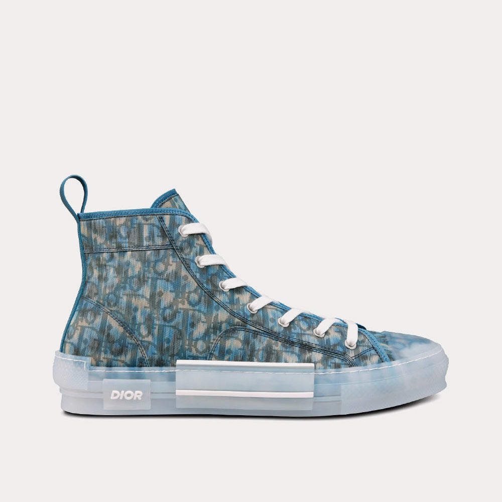 B23 Blue Dior Oblique Parley Ocean Plastic® High Top Sneakers