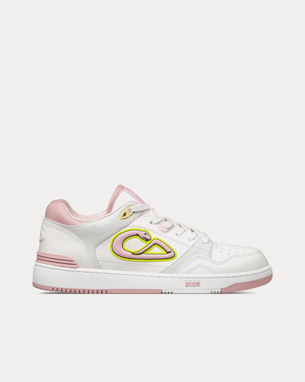 B57 Smooth Calfskin & Suede White / Pink Low Top Sneakers