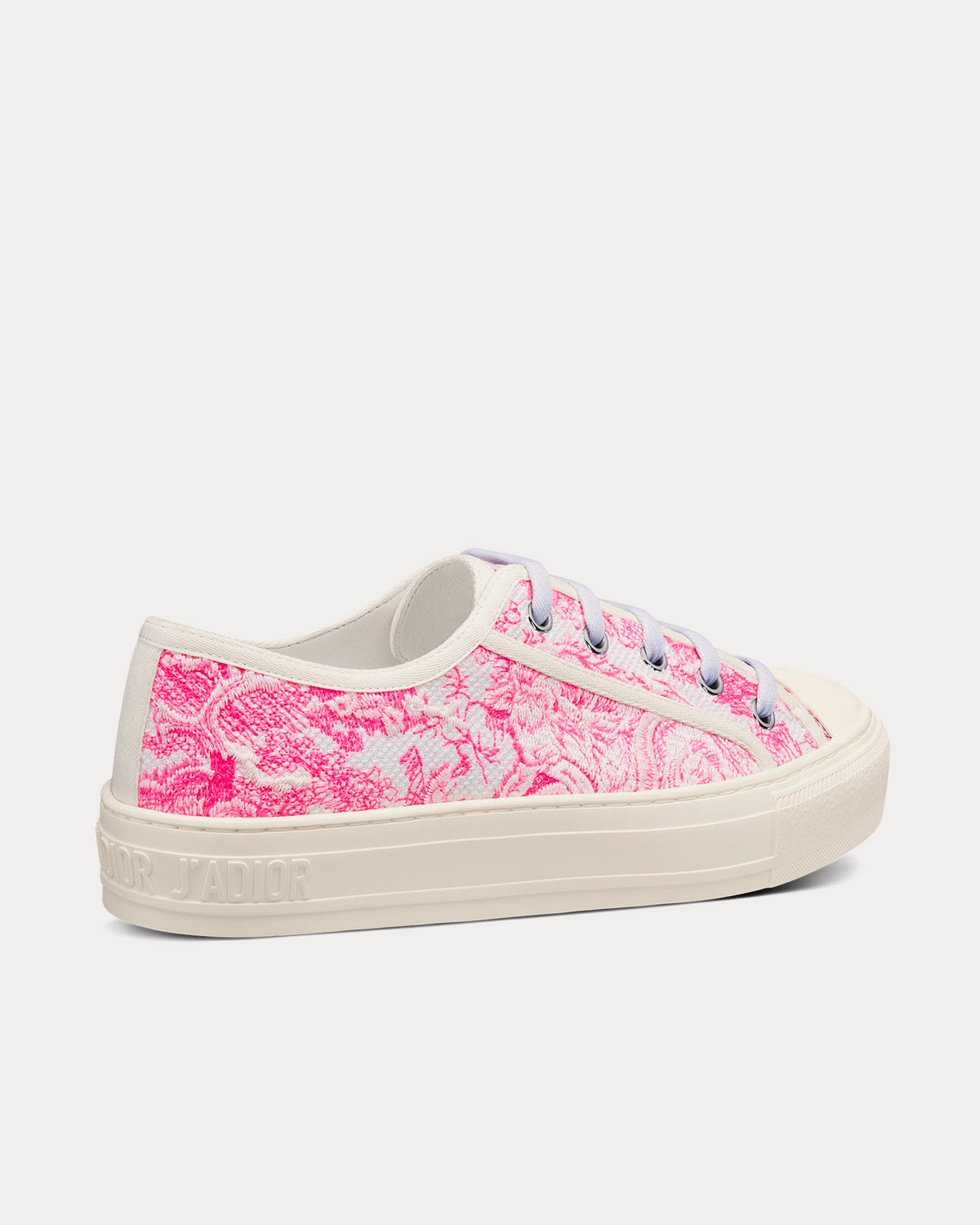 Walk'n'Dior Bright Pink Toile de Jouy Embroidered Cotton Low Top Sneakers