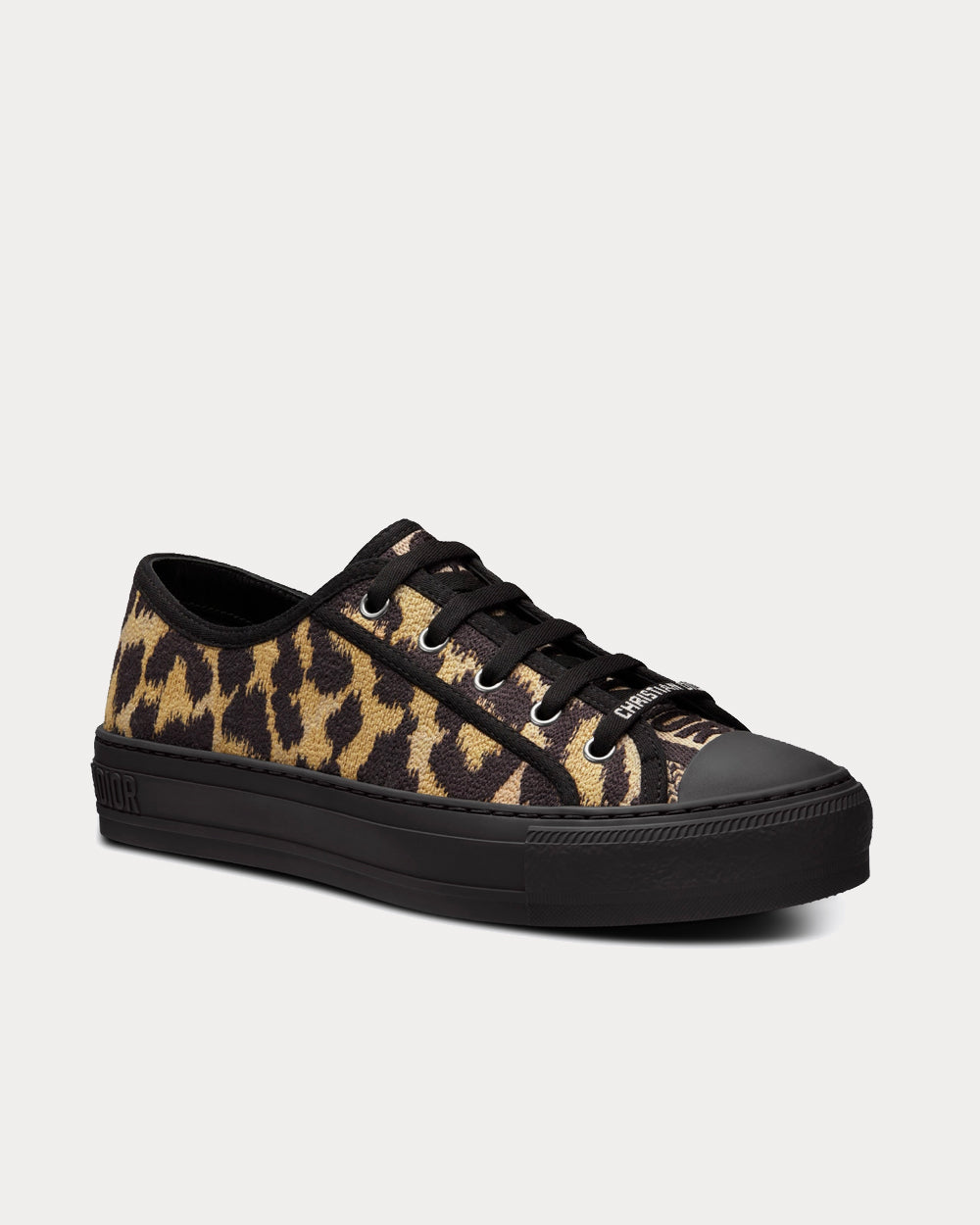 Walk'n'Dior Beige Multicolor Mizza Embroidered Cotton Low Top Sneakers