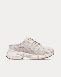 Chrono Mesh & Suede Calfskin Beige Sneaker Mules