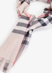 Luxury Wide Check Silk Scarf