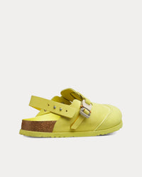Tokio Mule Pastel Yellow Nubuck Calfskin Slip Ons