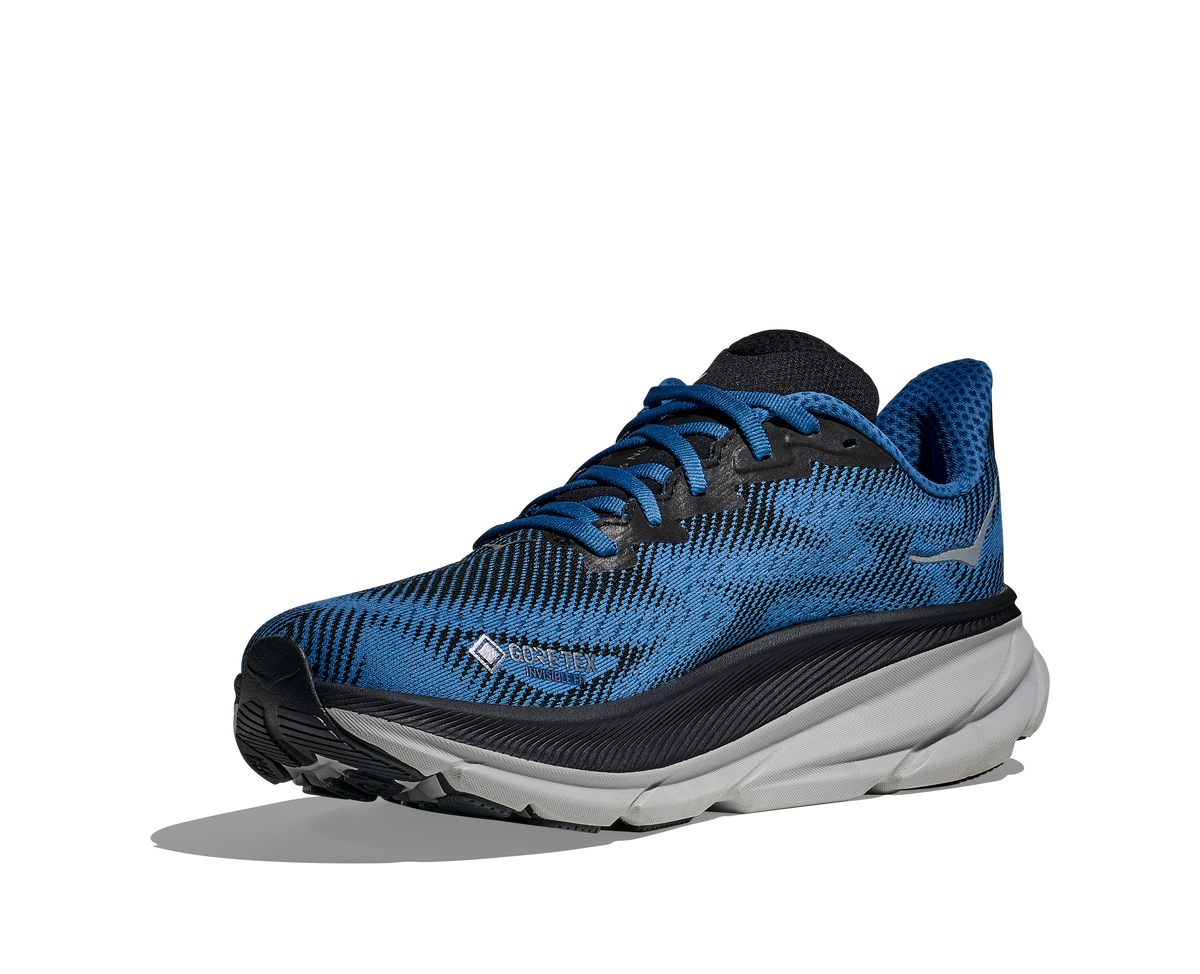 Clifton 9 GTX Men's Waterproof Running Shoes - Black/Foggy Night