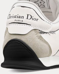 D-Sketch Nylon & Calfskin White Low Top Sneakers