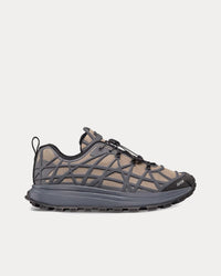 B31 Runner Brown Technical Mesh and Deep Gray Rubber with Warped Cannage Motif Low Top Sneakers
