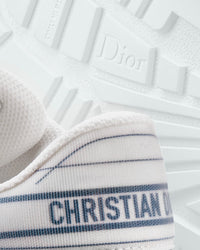 Addict Blue Toile de Jouy Technical Fabric Low Top Sneakers