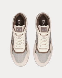B27 Cream & Greige Smooth Calfskin with 'Christian Dior 1947' Low Top Sneakers