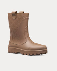 Garden Brown Rubber with Dior Oblique Motif Rain Boots