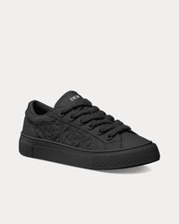 B33 Black Grained Calfskin and Black Dior Gravity Leather Low Top Sneakers