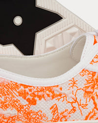 Walk'n'Dior Bright Orange Toile de Jouy Embroidered Cotton Low Top Sneakers