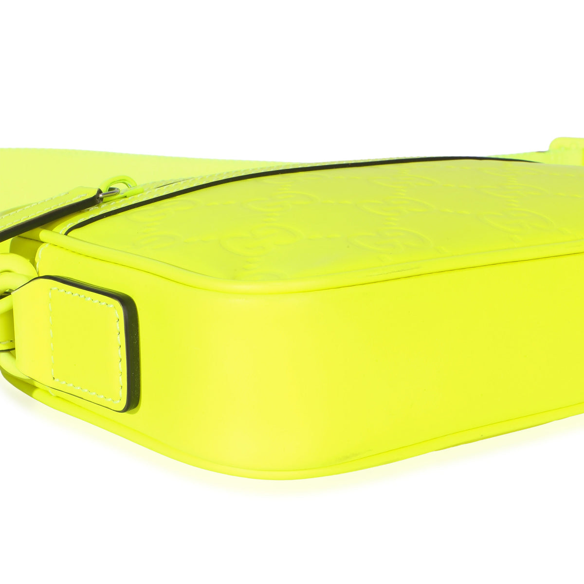 Vibrant Fluorescent Yellow Monogram Crossbody Bag