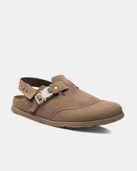 Tokio Mule Khaki Nubuck Calfskin Slip Ons