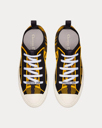 Walk'n'Dior Yellow and Black Check'n'Dior Technical Mesh High Top Sneakers
