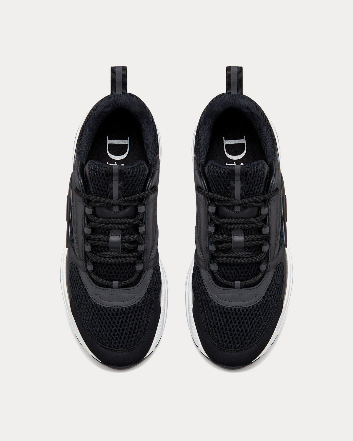 B22 Technical Mesh & Calfskin Black / White Low Top Sneakers