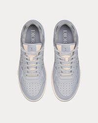 B27 Smooth Calfskin with Gray Dior Oblique Galaxy Leather and Blue Tiger Print Low Top Sneakers