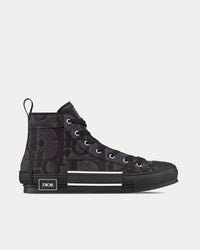 B23 Black Maxi Dior Oblique Jacquard High Top Sneakers