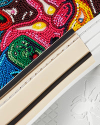 B23 Multicolor Resin Pearl Embroidery High Top Sneakers
