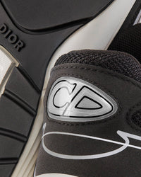 B30 Black Mesh and Technical Fabric Low Top Sneakers