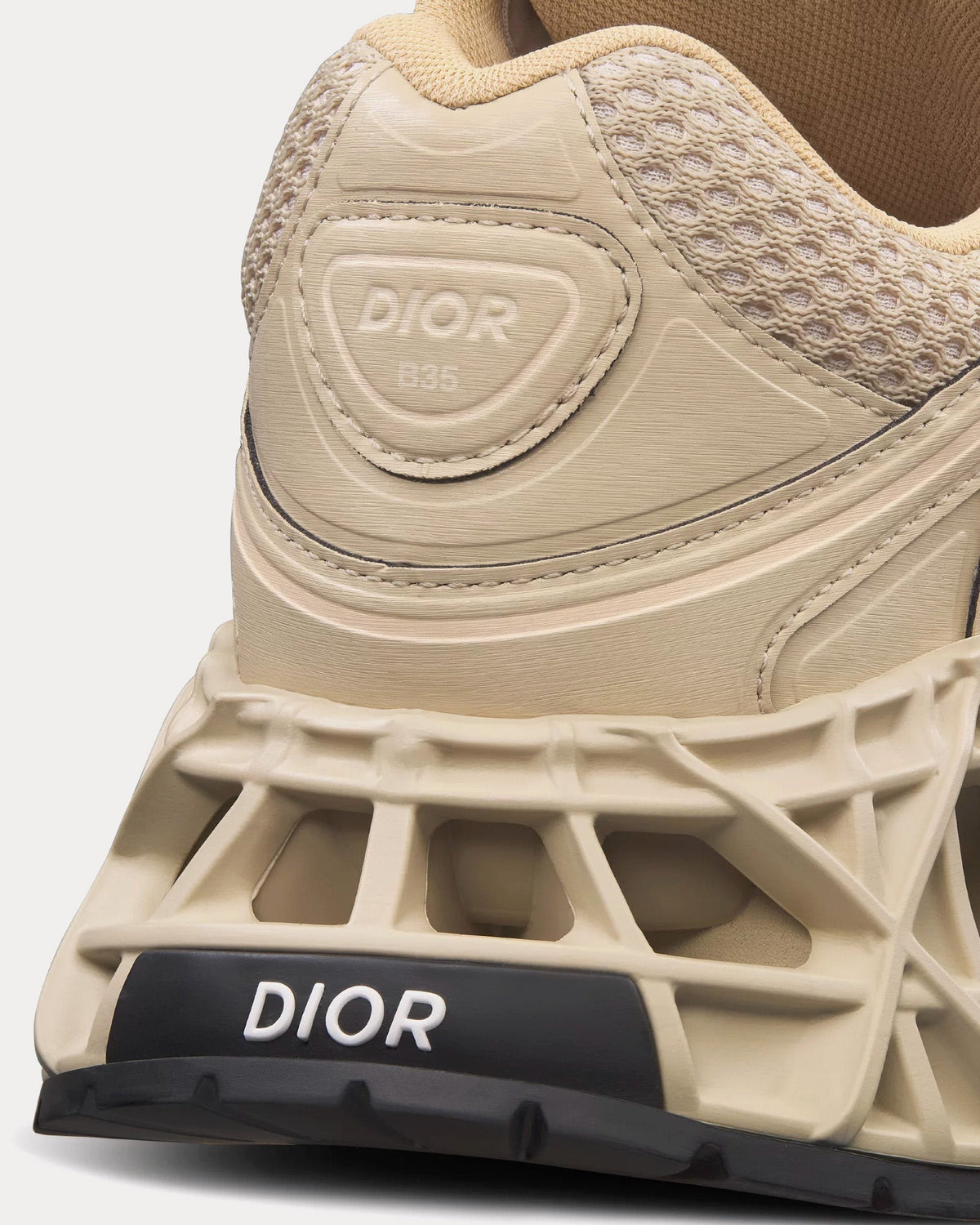 B35 NXXT Technical Fabric & Mesh Beige Low Top Sneakers