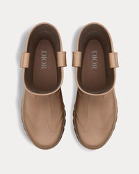 Garden Brown Rubber with Dior Oblique Motif Rain Boots