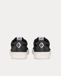 B101 Black CD Diamond Canvas, Smooth Calfskin and Nubuck Low Top Sneakers