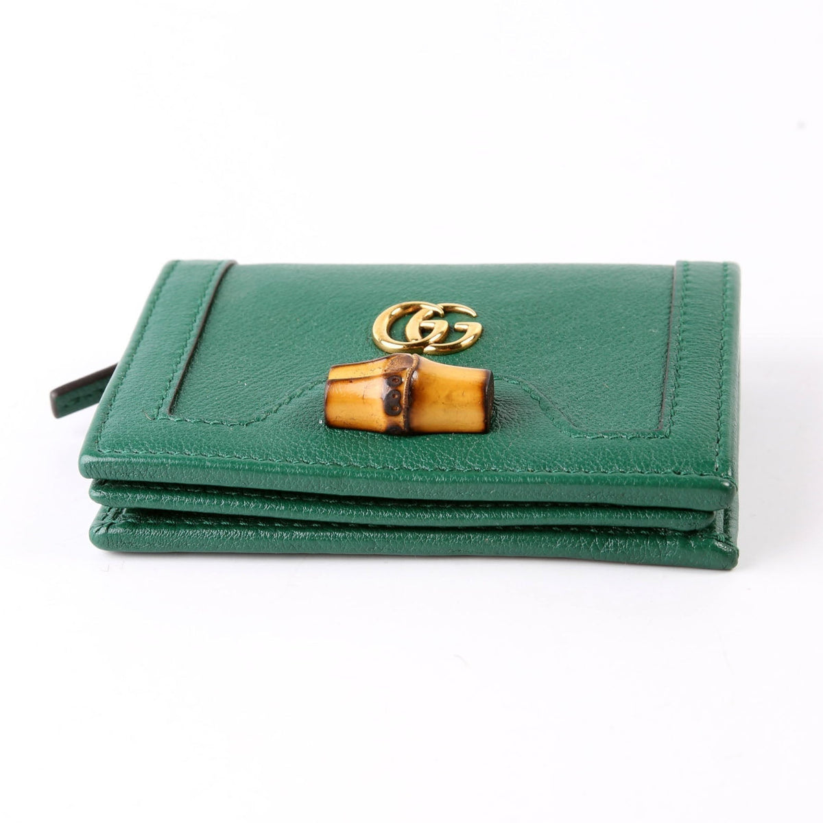 658244 Diana Card Case Wallet Green - Crown & Consign