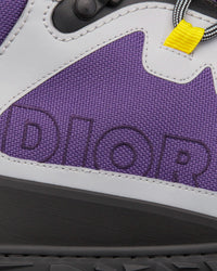 Diorizon Hiking Ankle Boot Purple Technical Mesh with Black Rubber High Top Sneakers