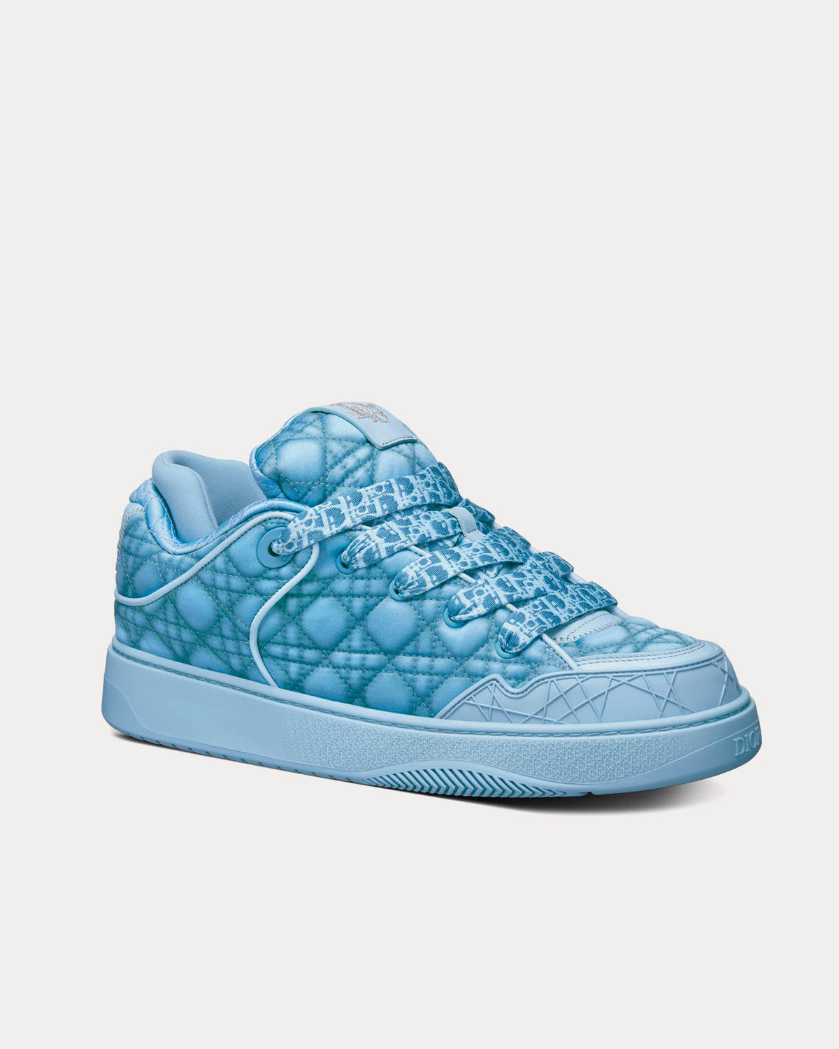 B9S Skater Limited And Numbered Edition Blue Kumo Cannage Satin Low Top Sneakers