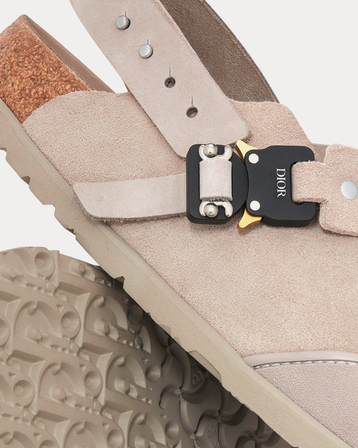 Tokio Greige Nubuck Calfskin Mules