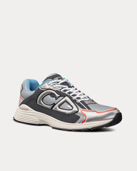 B30 Gray Mesh with Silver-Tone and Deep Gray Technical Fabric Low Top Sneakers