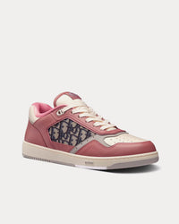 B27 Smooth Calfskin with Dior Oblique Jacquard Pink / Cream Low Top Sneakers