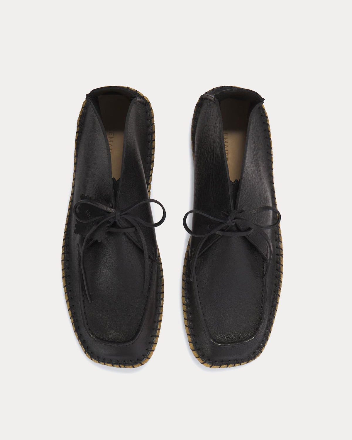 Desert Moccasins Leather Black Boots