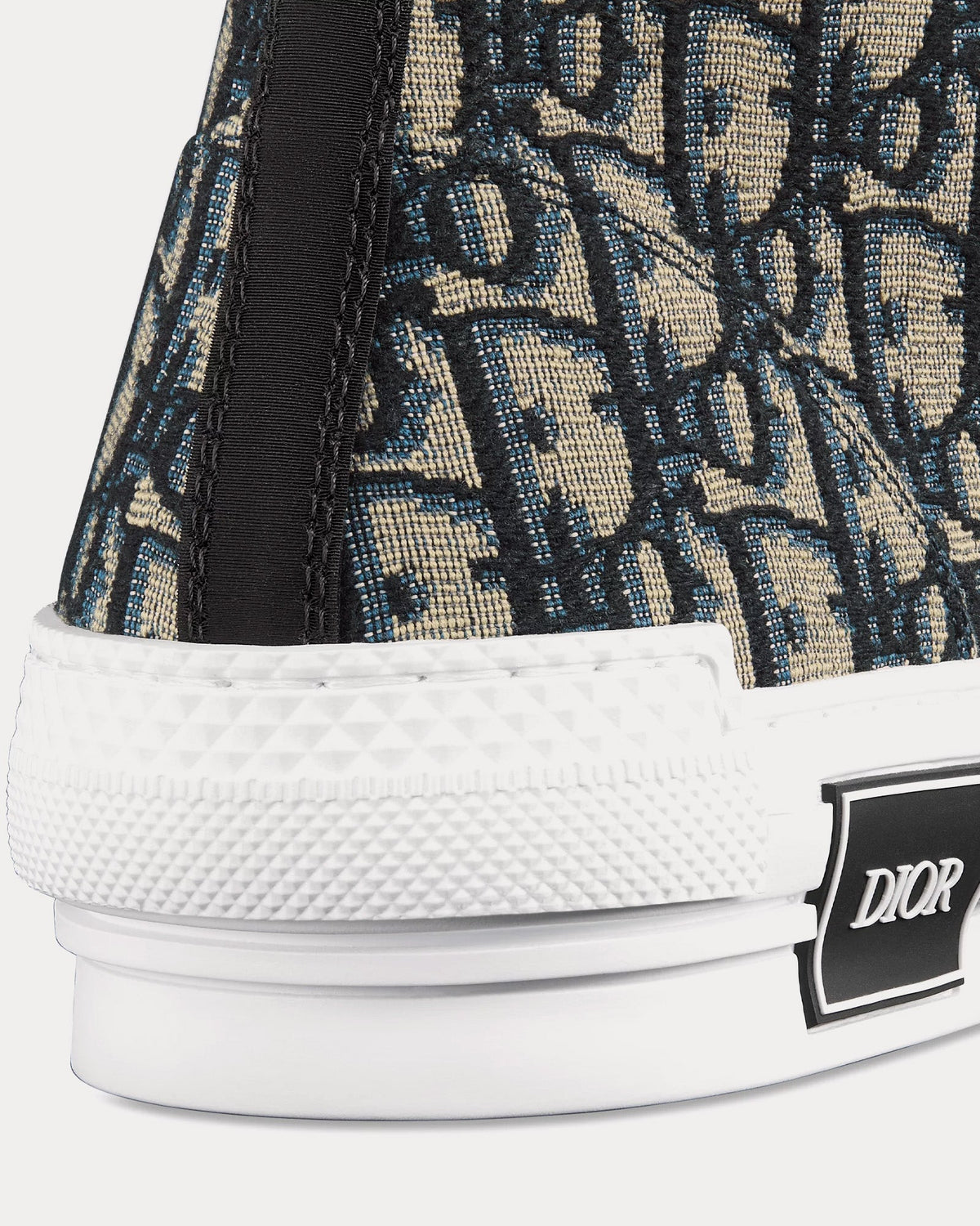 B23 Dior Oblique Jacquard Beige / Black High Top Sneakers