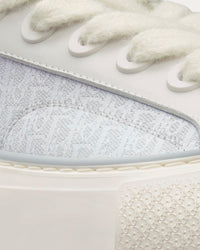 B33 White Smooth Calfskin and Dior Oblique Jacquard Low Top Sneakers