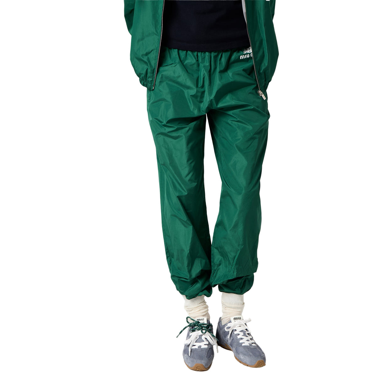 New Balance X Miu Miu 530 SL Suede and Mesh Sneakers