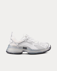 Vibe White Technical Fabric, Mesh and Rubber Low Top Sneakers