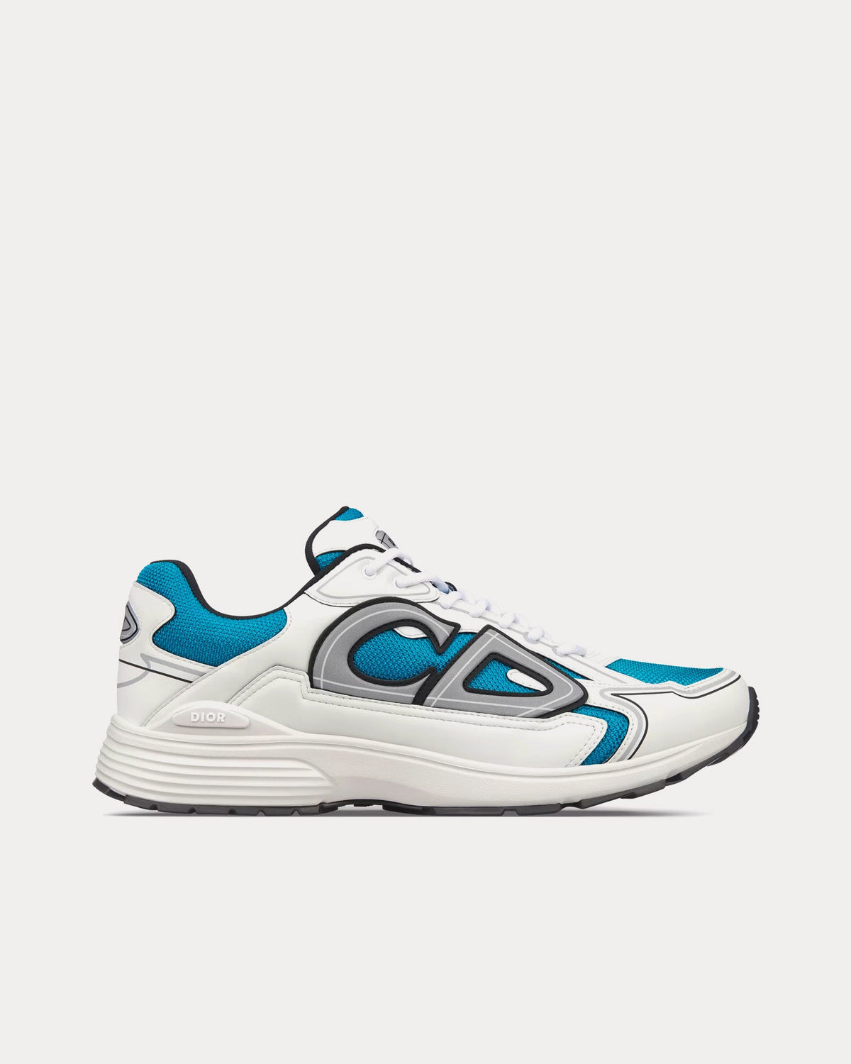 B30 Blue Mesh and White Technical Fabric Low Top Sneakers