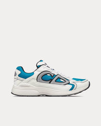 B30 Blue Mesh and White Technical Fabric Low Top Sneakers