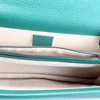 400249 Dionysus Leather Shoulder Small Green