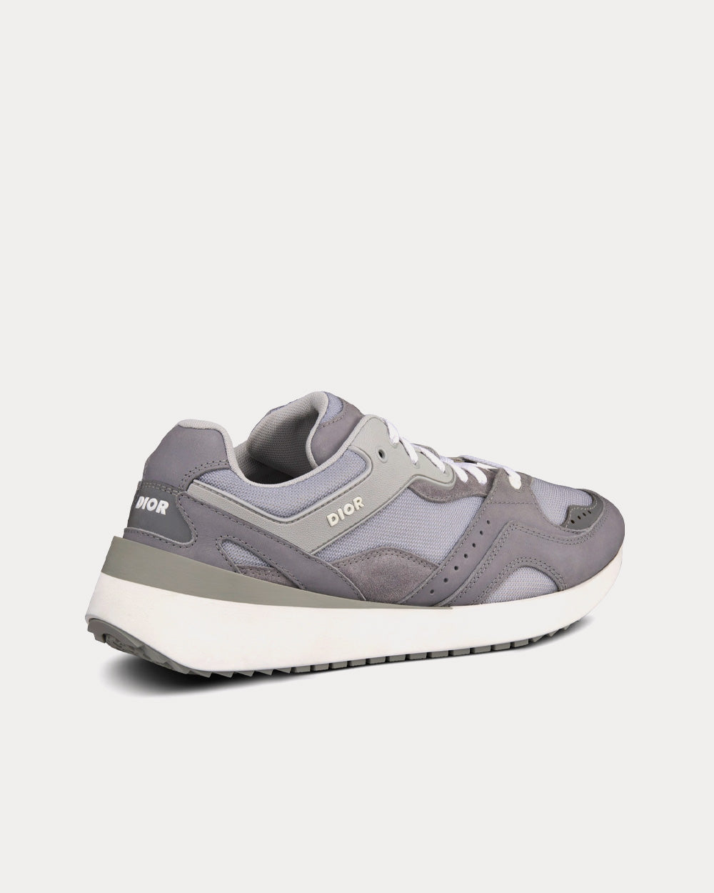 B29 Gray Technical Mesh, Suede and Smooth Calfskin Low Top Sneakers