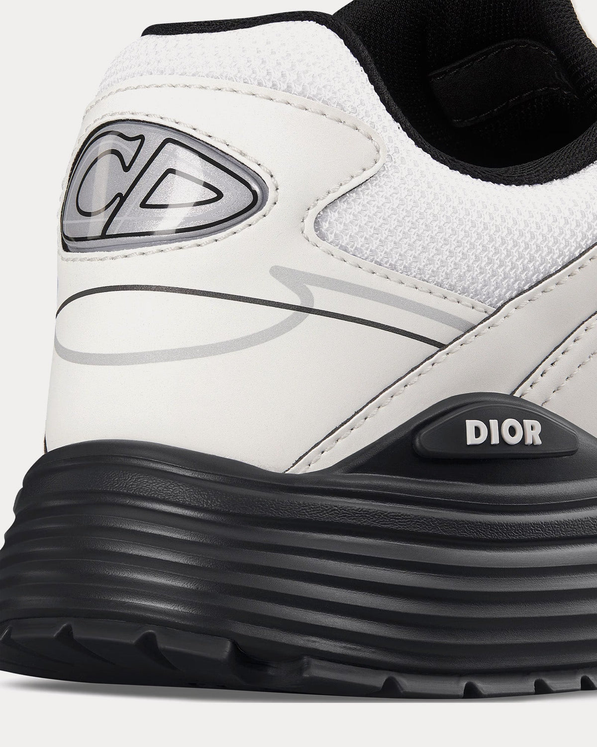 B30 Mesh & Technical Fabric White Low Top Sneakers