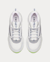 B22 White Technical Mesh and Smooth Calfskin Low Top Sneakers