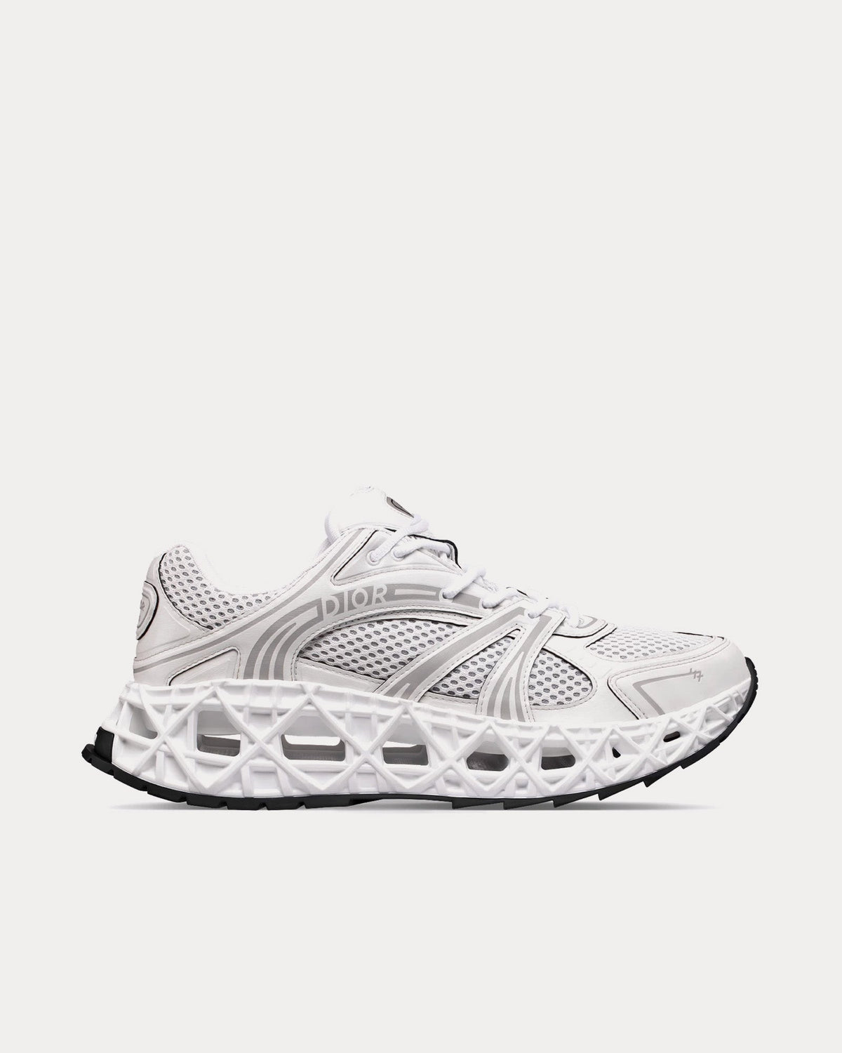 B35 NXXT White Technical Fabric and White Technical Mesh Low Top Sneakers