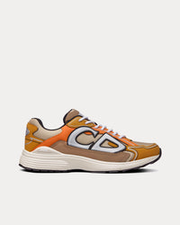 B30 Cream Mesh with Orange and Brown Technical Fabric Low Top Sneakers