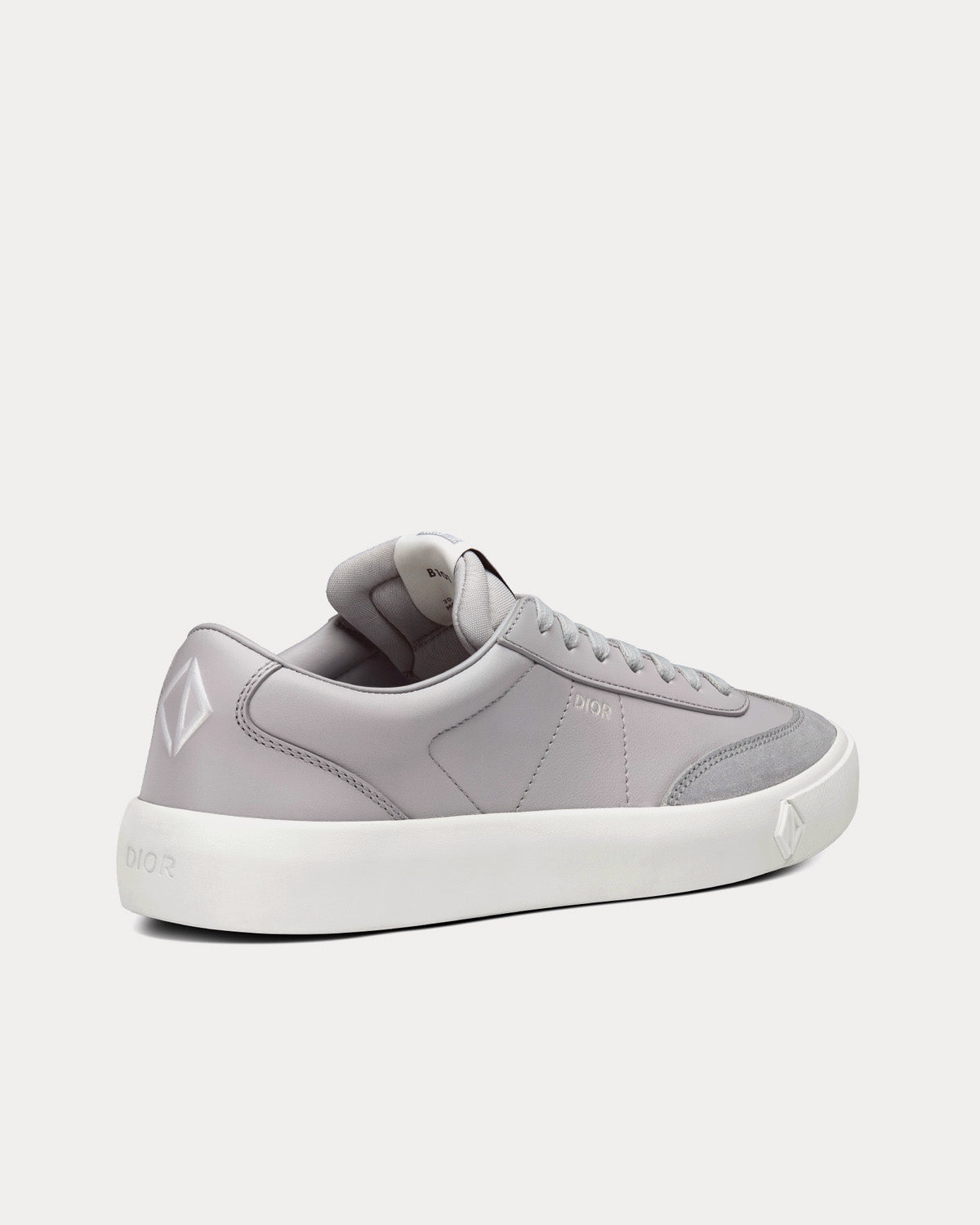 B101 Dior Gray Smooth Calfskin and Nubuck Low Top Sneakers